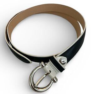 Marina Yachting Belt Made in Italy Leather Women's sz 46 Nautical Preppy Coastal